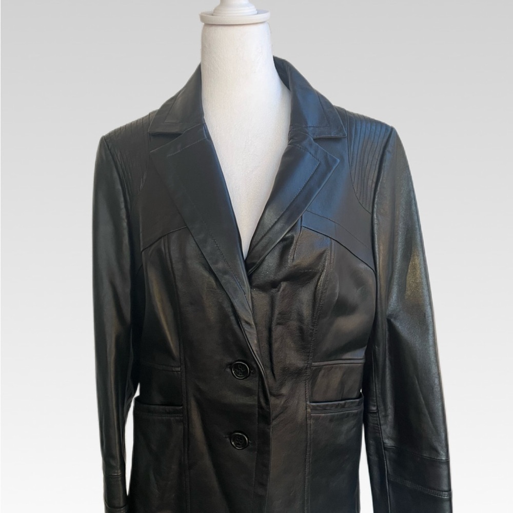 Pelle Studio Womens Classic Black Leather Jacket Size L Brand New Pelle Studio Womens Classic Black Leather Jacket Size L Brand New
